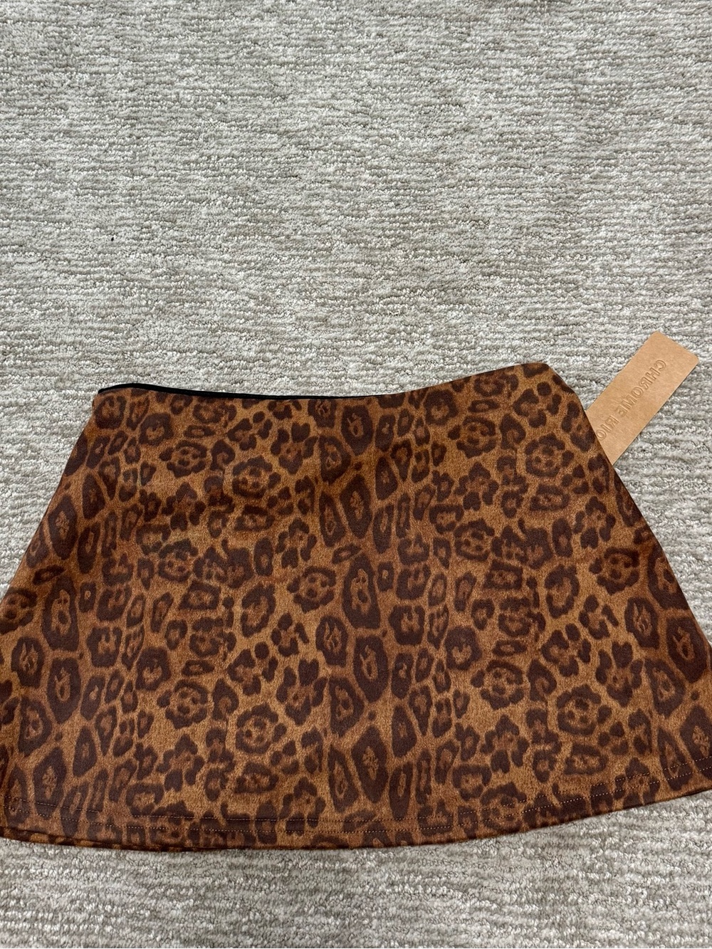 Women’s Leopard Print Mini Skirt - Brown